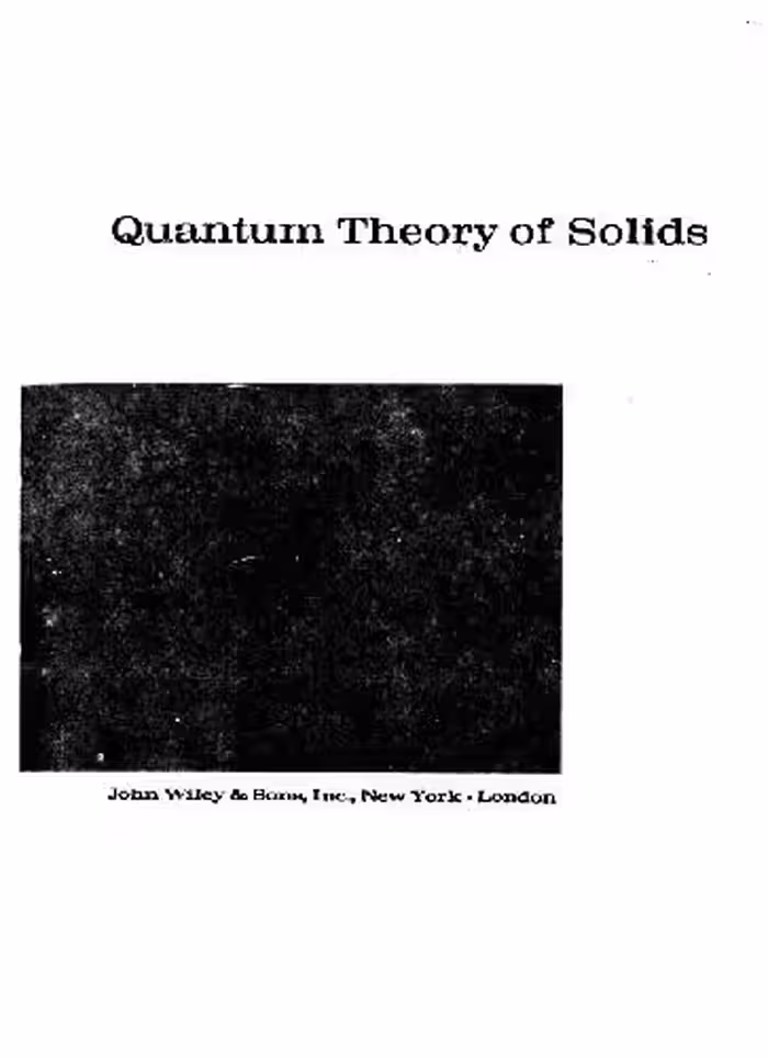 خرید و دانلود نسخه کامل کتاب Quantum Theory of Solids