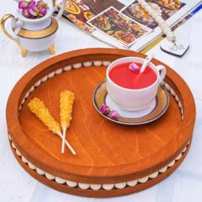 سینی چوبی دور مهره