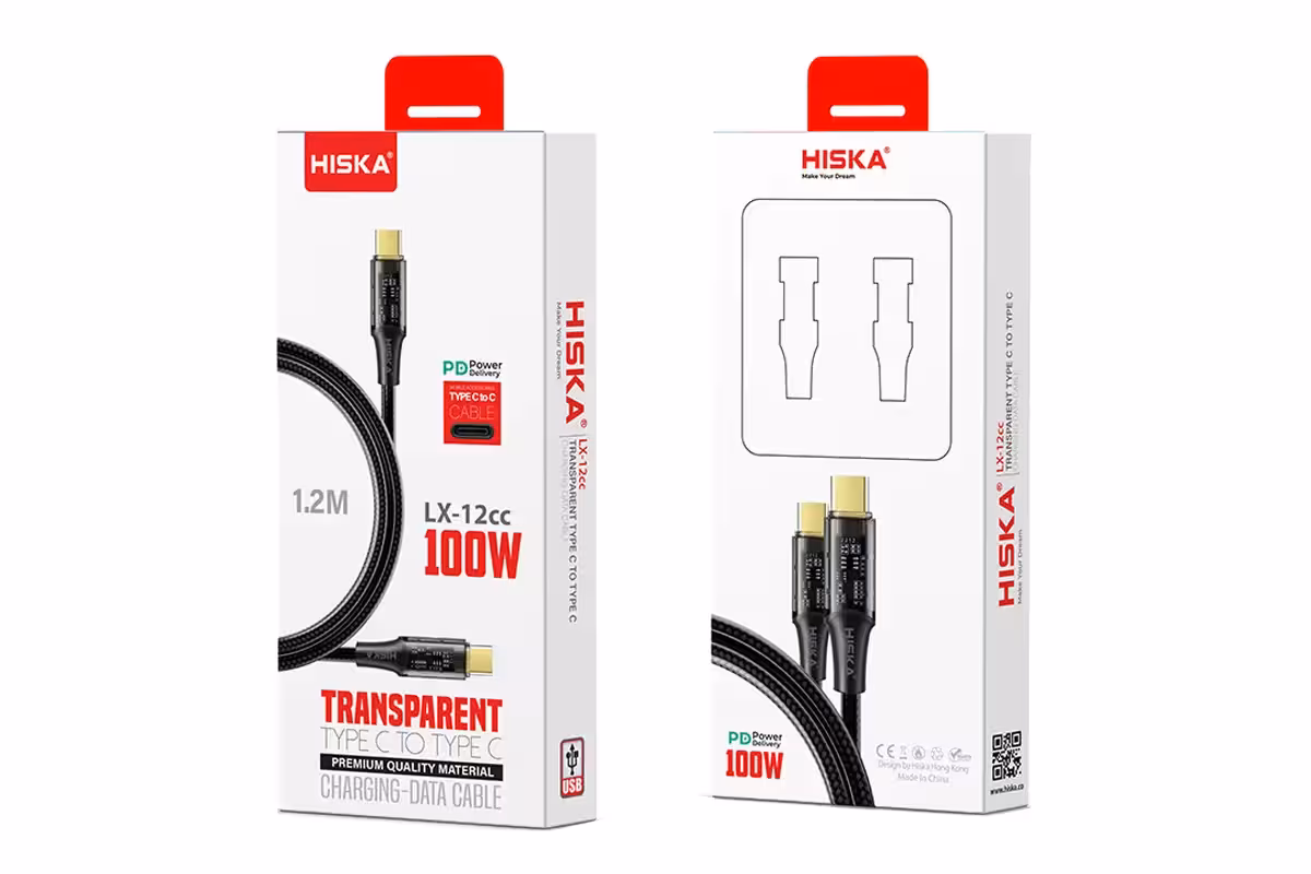 هیسکا Type-C به Type-C مدل LX12CC با طول 1.2 متر