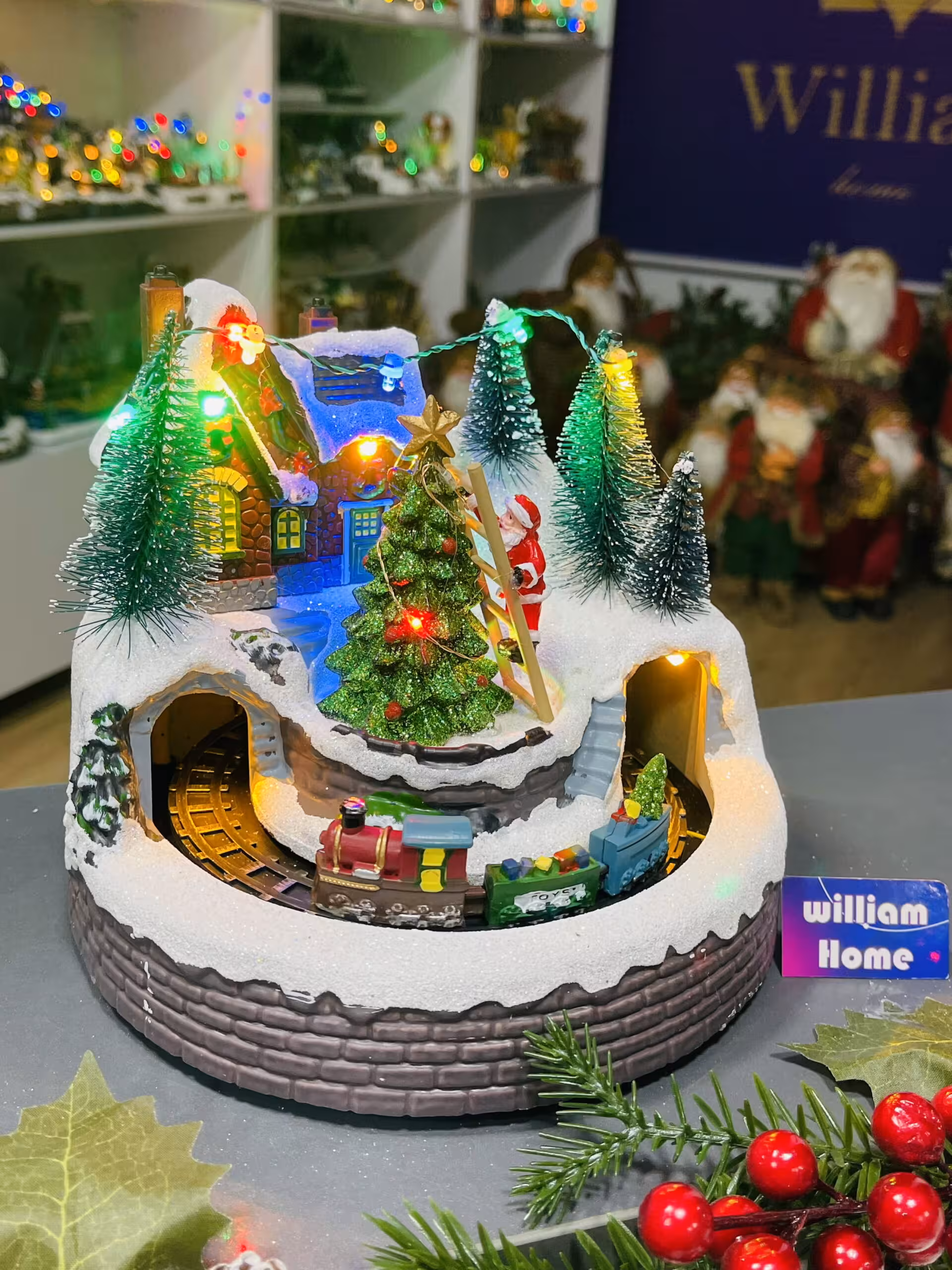 دهکده برفی موزیکال کریسمس،بابانوئل و درخت