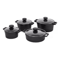 سرویس قابلمه 8 پارچه دیاموند مشکی یونیک کد UN-8500