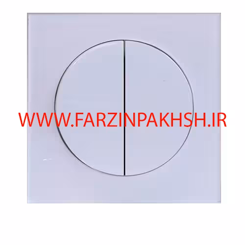 کلید دو پل توکار دلند مدل آوا پلکسی قاب سفید