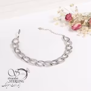 دستبند نقره زنانه طرح سپید