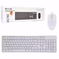 کیبورد و موس سیم دار AULA – AC102 – WHITE