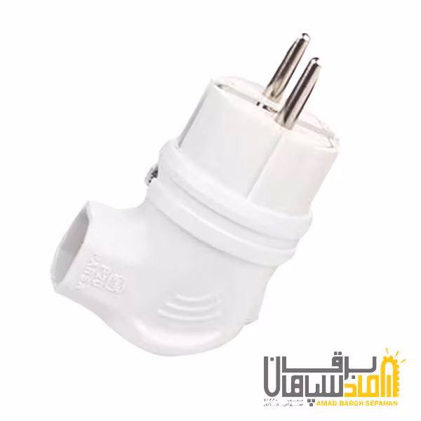 دو شاخه لاستیکی 90 درجه - سفید - پارسا