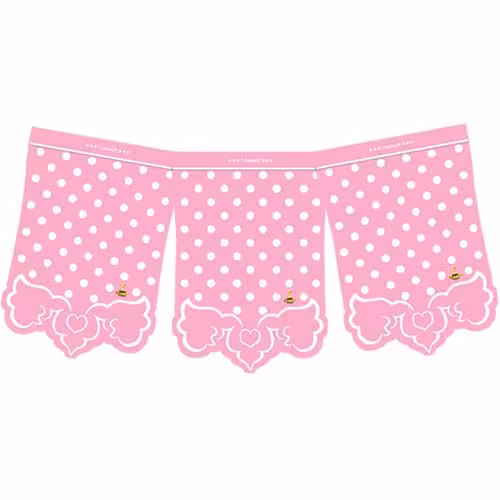 ریسه تم تولد خالدار صورتی