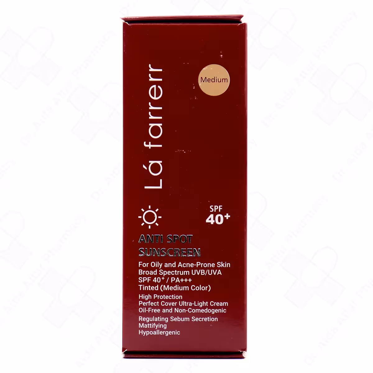 کرم ضد آفتاب رنگی SPF40 پوست چرب لافارر ضد لک بژ متوسط 40 میلی لیتر