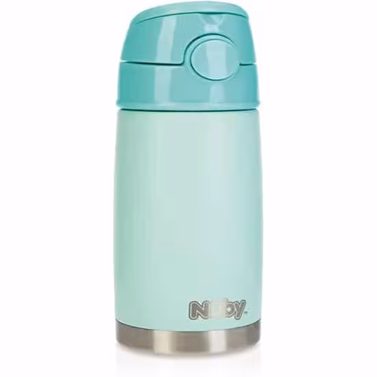 قمقمه و فلاسک استیل نی دار 300 میل نابی مدل Nuby NV0414026