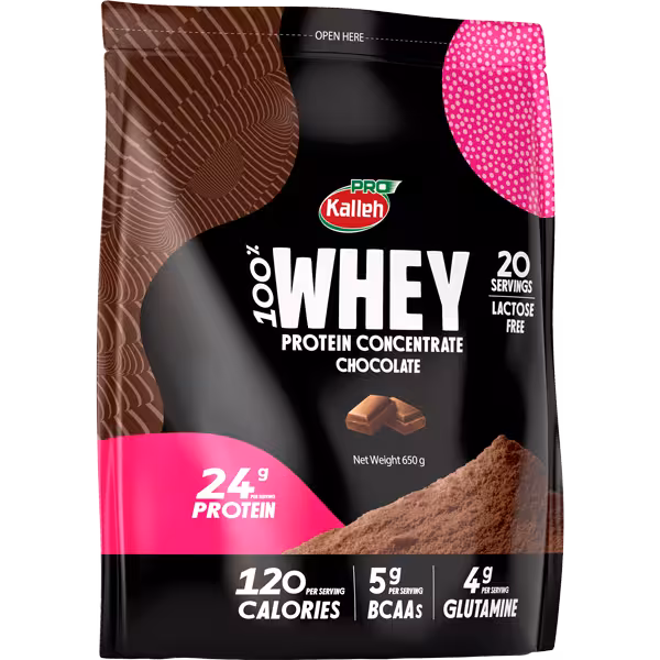 پروتئین وی 100% شکلاتی کاله 650 گرمی | Kalleh Whey 100%