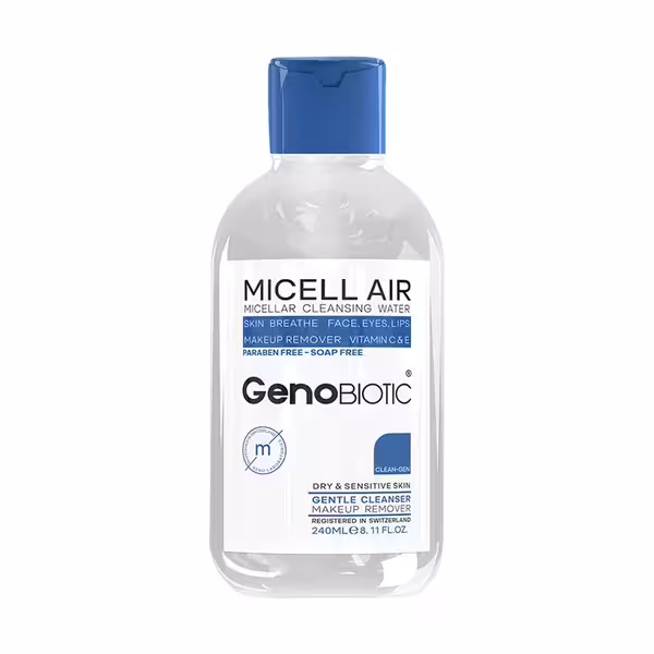 محلول پاک کننده آرایش پوست خشک و حساس ژنوبایوتیک 240 میلی‌لیتر GenoBiotic