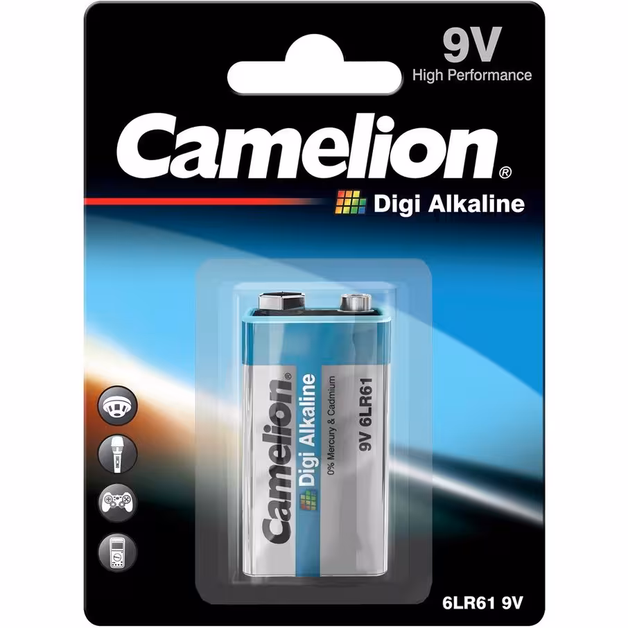 باتری کتابی 9 ولت دیجی الکالاین کملیون 6LR61-BP1DG