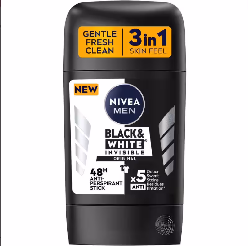 استیک ضدتعریق آقایان نیوا Nivea Black and White Original حجم 50 میلی لیتر