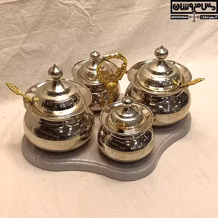 جا ادویه مسی آبکاری کروم 4 بانکه مدل 4پر