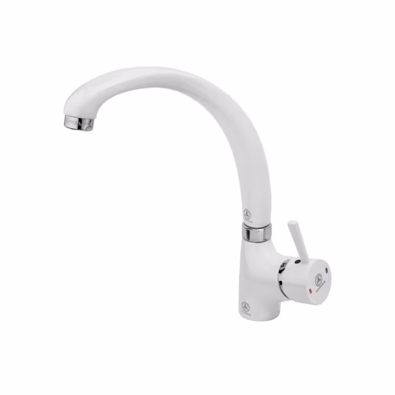 شیر ظرفشویی  قهرمان مدل ارکیده سفید کروم