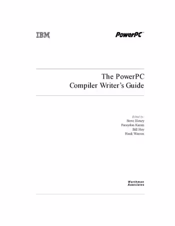 خرید و دانلود نسخه کامل کتاب The Power PC Compiler Writer's Guide