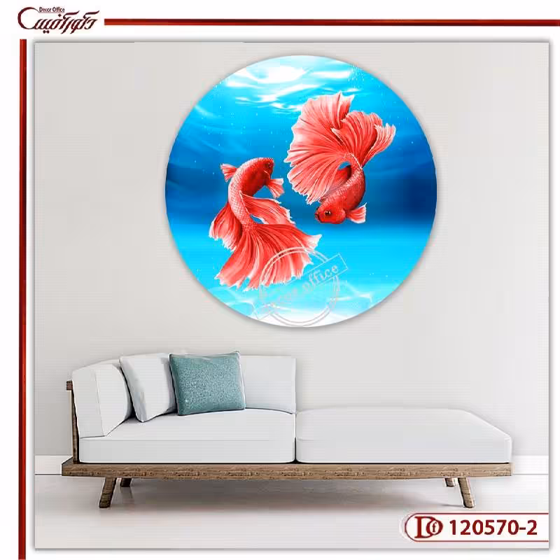 تابلو دو ماهی‌ قرمز | C120570-2