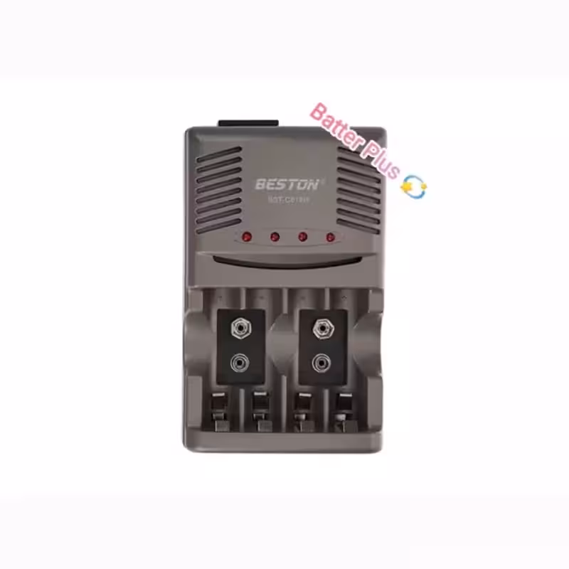 شارژر باتری های قلم و نیم قلم و کتابی 9v بستون اتوماتیک مدل BST-C819W کابل دار | amazonchi