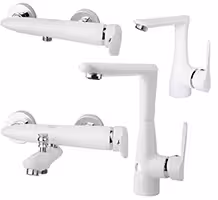 ست شیرآلات راسان مدل رابیت سفید