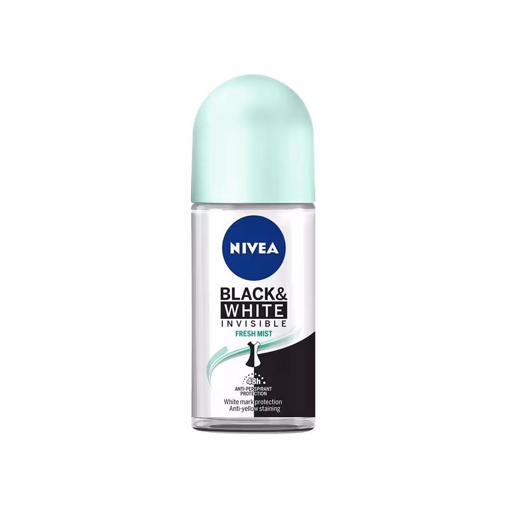 رول ضد تعریق Black &amp; White Invisible Fresh Mist حجم 50 میل نیوآ - NIVEA