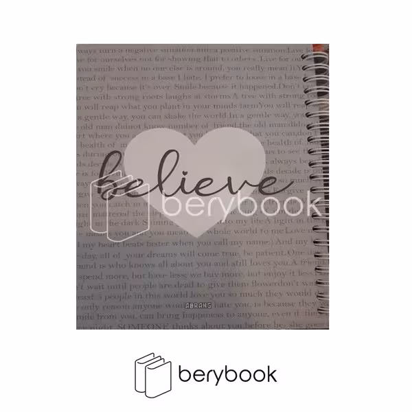 abrang / آبرنگ / پلنر روزانه 80 برگ / a5 / 20*14 / طرح believe