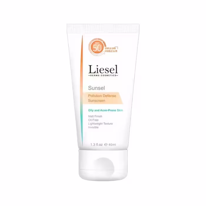کرم ضد آفتاب بی رنگ پوست چرب Liesel حجم 40 میل