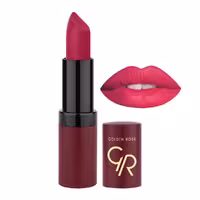 رژ لب جامد مات و مخملی گلدن رز Golden Rose مدل GR Velvet Matte Lipstick شماره 19