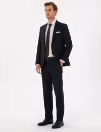 کت و شلوار مردانه سرمه ای کاشارل