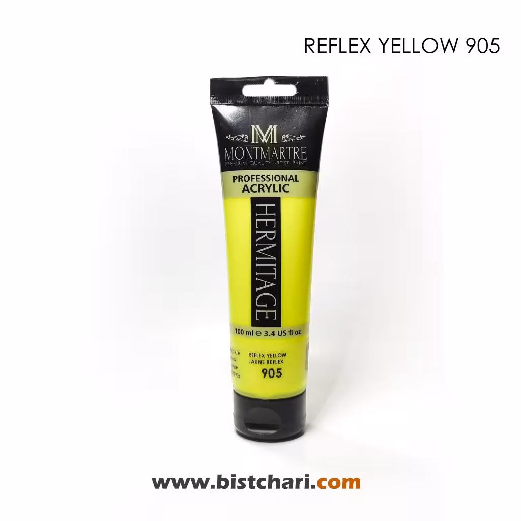 رنگ اکریلیک 100ml کد 905 (Reflex Yellow) برند مونمارت Montmartre