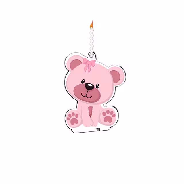 شمع مدل تاپردار طرح تدی دختر