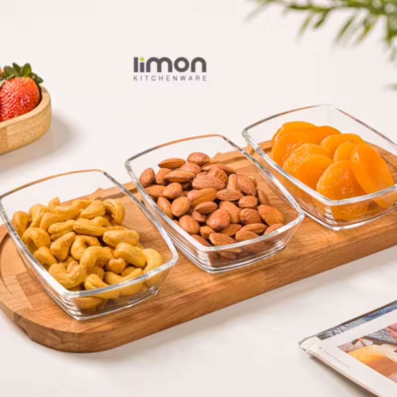 اردو خوری بزرگ 3 عددی پایه چوبی لیمون