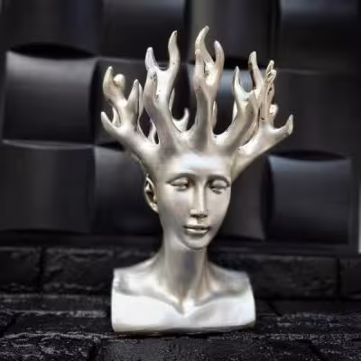 گلدان ذهن سبز کوچک نقره