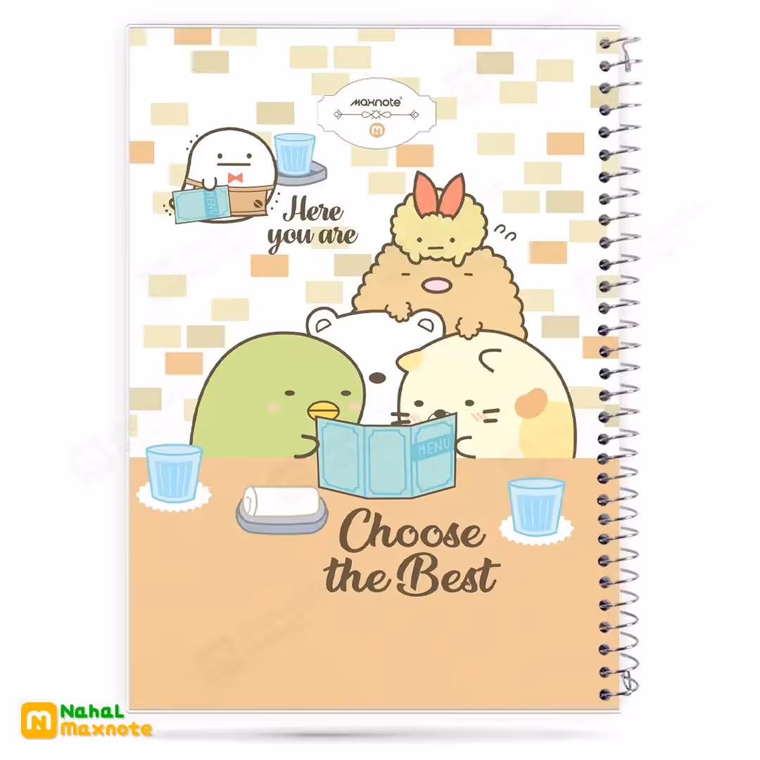 دفتر 80 برگ سیمی طلقی فانتزی کد 9814.طرح 15