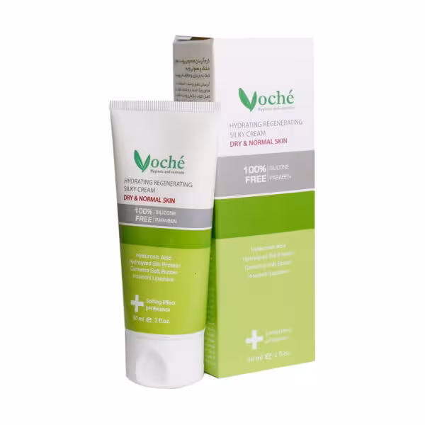 کرم آبرسان مخصوص پوست‌ خشک وچه Voche Hydrating Regenerating Silky Dry & Normal Skin Cream