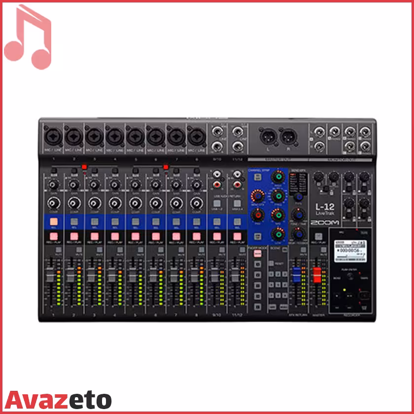 رکوردر صدا و میکسر دیجیتال زوم ZOOM LiveTrak L-12