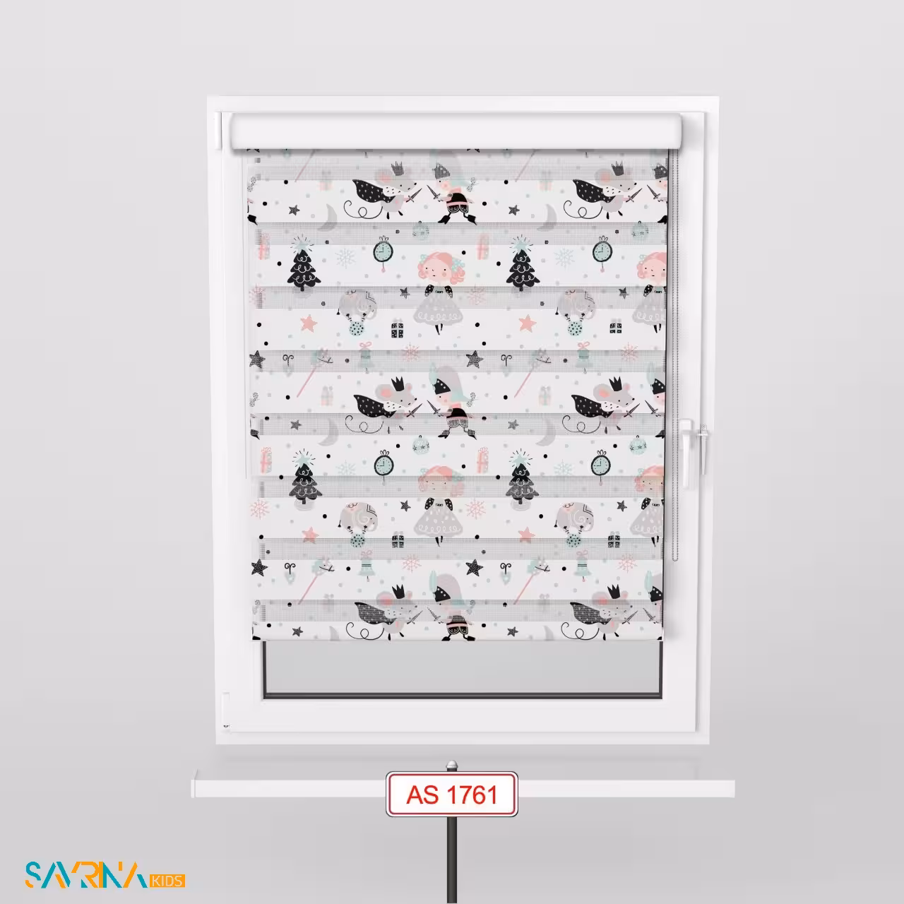 پرده زبرا بچگانه طرح کریسمس کد AS1761