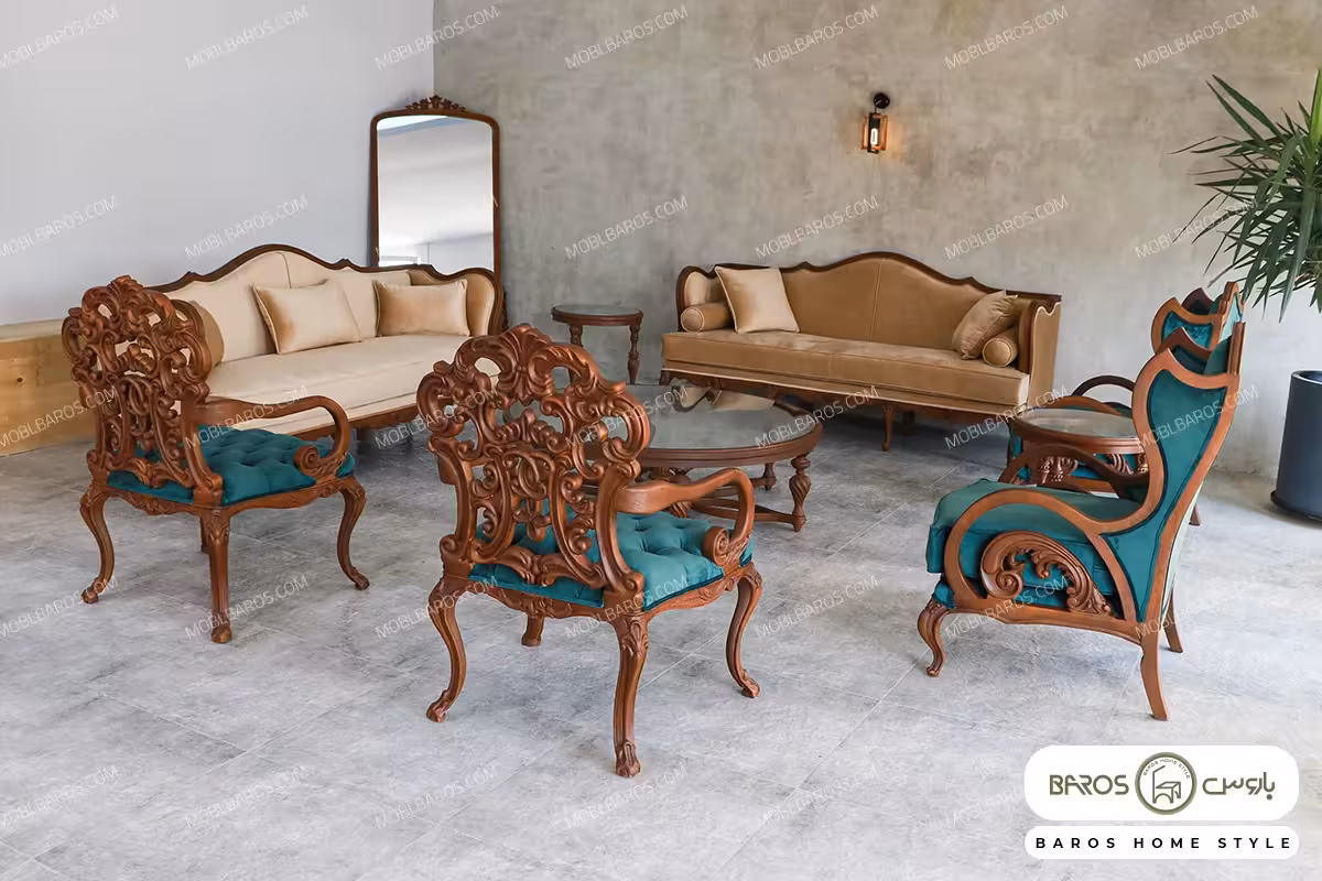 مبل سلطنتی 10 نفره کینگ کد 4