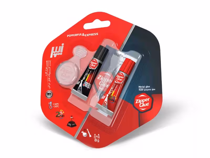 چسب دو قلو هزار کاره مات زیپر (8گرم)