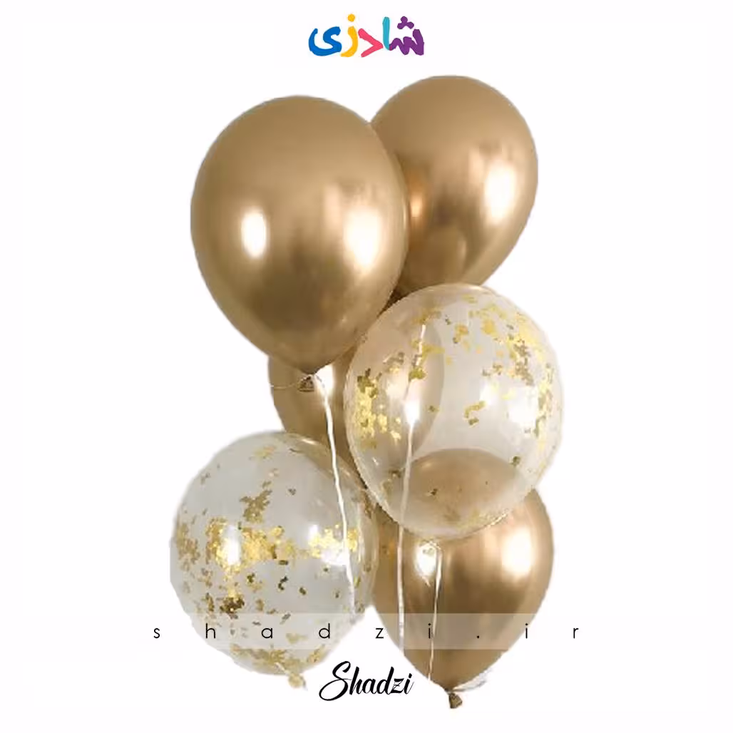 پک 6عددی بادکنک طلایی