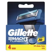تیغ یدک مچ تری ژیلت مدل Mach3 TURBO 3D بسته 4 عددی