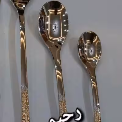 قاشق و چنگال کارد و چنگال کفگیر و ملاقه بزرگ و کوچیک سنگی