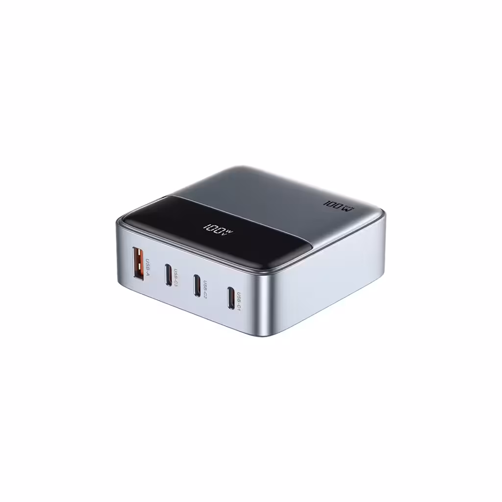 هاب شارژر رومیزی گرین لاین Green Lion GN100WADUK 100W GaN Premium UK Plug Adapter