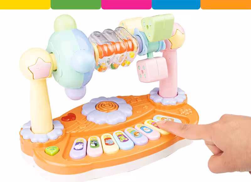 پیانو موزیکال اسباب بازی دارای جغجغه گردان ایتم 2_969