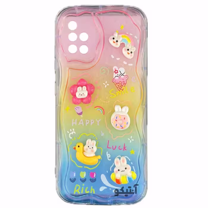 قاب پاستیلی شفاف عروسک برجسته مناسب برای Samsung A51-کد 40935