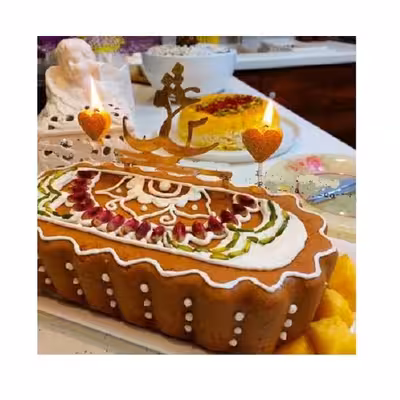 قالب کیک به گز مدل شارلوت بیضی