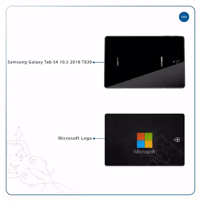 برچسب پوششی ماهوت مدل Microsoft-Logo مناسب برای تبلت سامسونگ Galaxy Tab S4 10.5 2018 T830