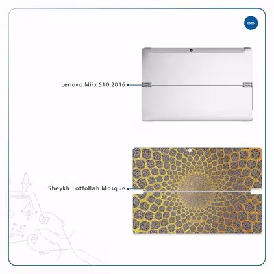 برچسب پوششی ماهوت مدل Iran-Tile2 مناسب برای تبلت لنوو Miix 510 2016