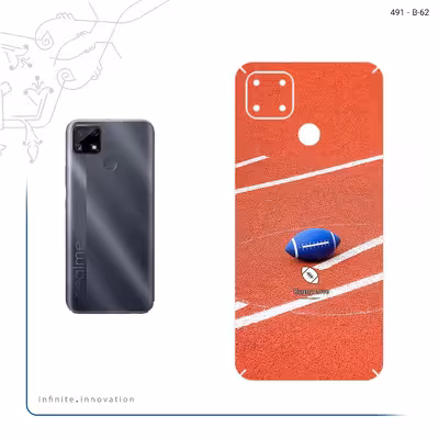 برچسب پوششی ماهوت مدل Rugby football مناسب برای گوشی موبایل ریلمی C25s