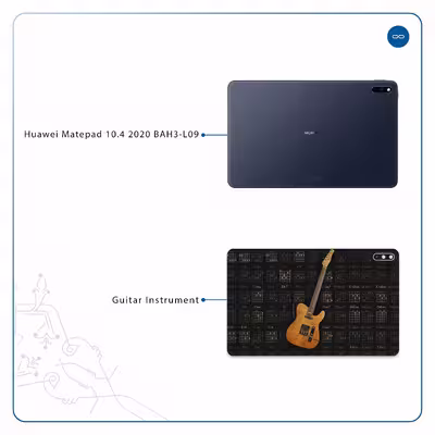 برچسب پوششی ماهوت مدل Guitar-Instrument مناسب برای تبلت هوآوی Matepad 10.4 2020 BAH3-L09