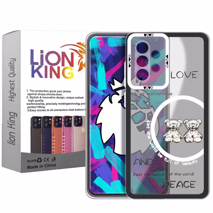 کاور لاین کینگ مدل دو خرسLOVE مناسب برای گوشی موبایل سامسونگ Galaxy A13 4G