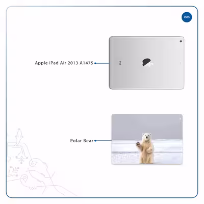 برچسب پوششی ماهوت مدل Polar bear مناسب برای تبلت اپل iPad Air 2013 A1475